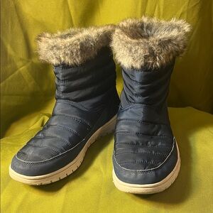 Ryka Cozy Blue Faux Fur Boots